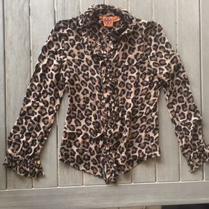 Tory Burch Leopard Silk blouse